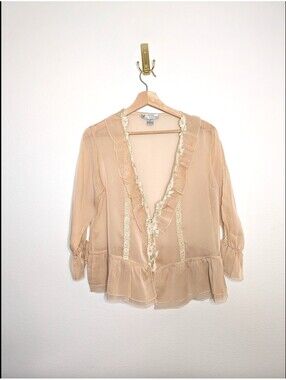 Vintage 100% Silk Sheer Blouse